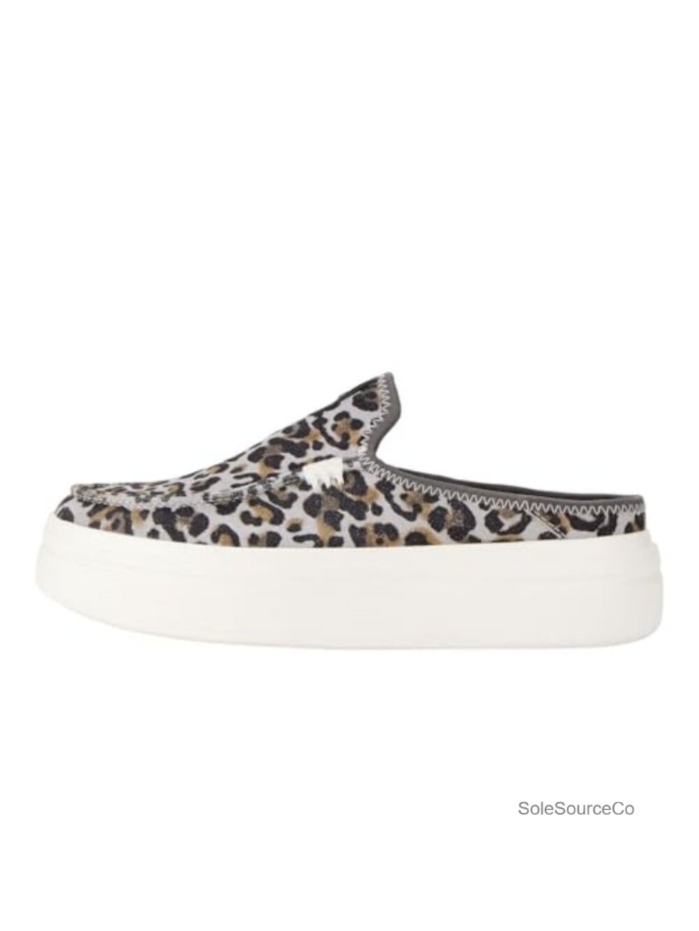 Suede Platform Mule Slip On Shoe